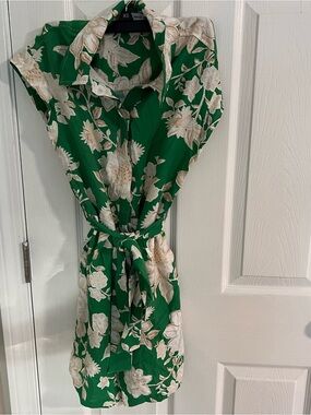 Mango Green Floral Romper